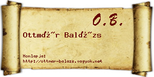 Ottmár Balázs névjegykártya