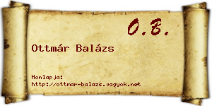 Ottmár Balázs névjegykártya